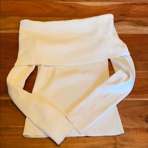 Aritzia Wilfred Free Croquis Sweater - White